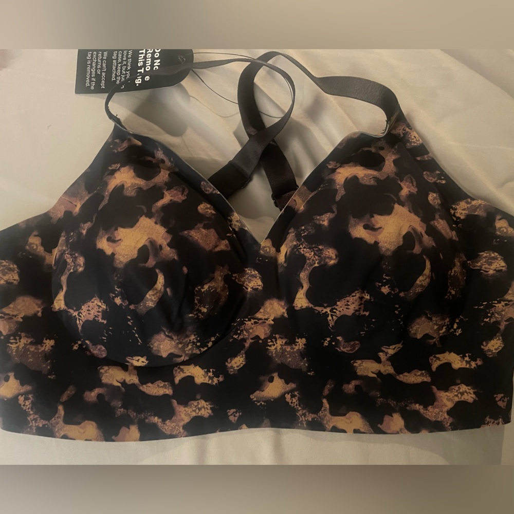 EBY Black and Brown Patterned Top